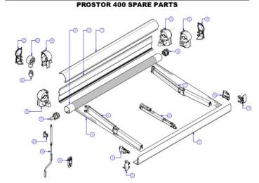 Prostor endkap bageste profil venstre