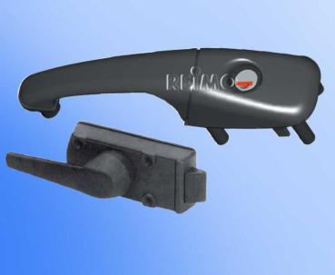 Zadi dørlås CARAVAN højre, uden cylinder/nøgle sort