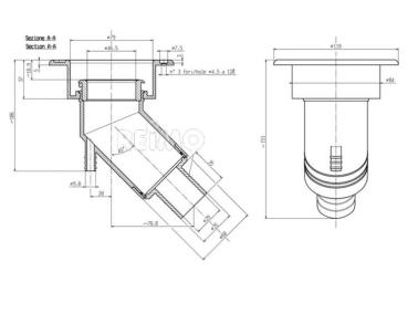 Zadi påfyldningshals diesel Ø40mm, lang, sort