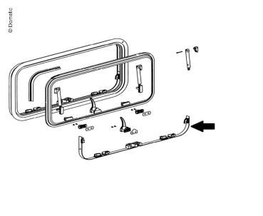 Dometic glidebånd S7Z 1200x450 sølvgrå